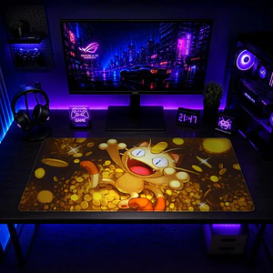 Mousepad XL Pokemon Meowth Dorado Premium