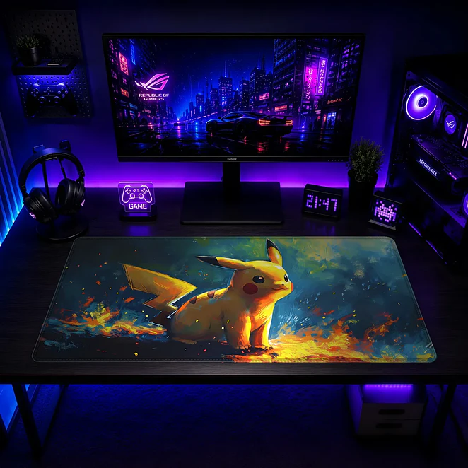 Mousepad XL Pokemon Pikachu Brasas Premium 2