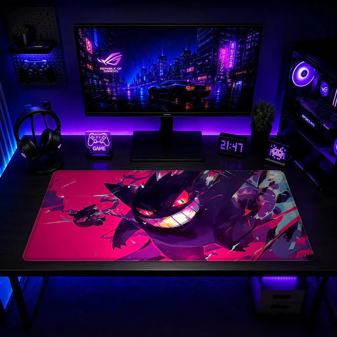 Mousepad Pokemon Gengar Magenta Waterproof 2