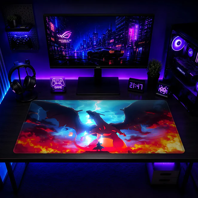 Mousepad Anime Pokemon Charizard Tormenta XL 2