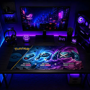 Mousepad Pokemon Evolucion Metagross Waterproof