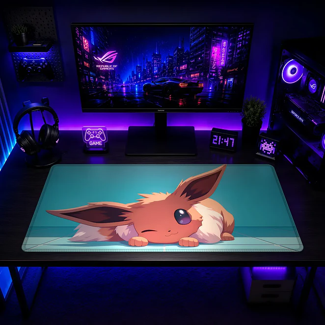 Mousepad XL Pokemon Eevee Guiño Premium 2