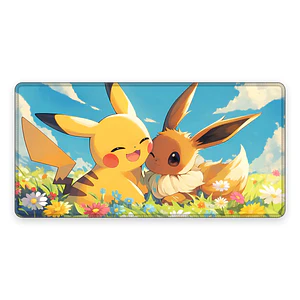 Mousepad Gamer Pokemon Pikachu y Eevee Formato XXL