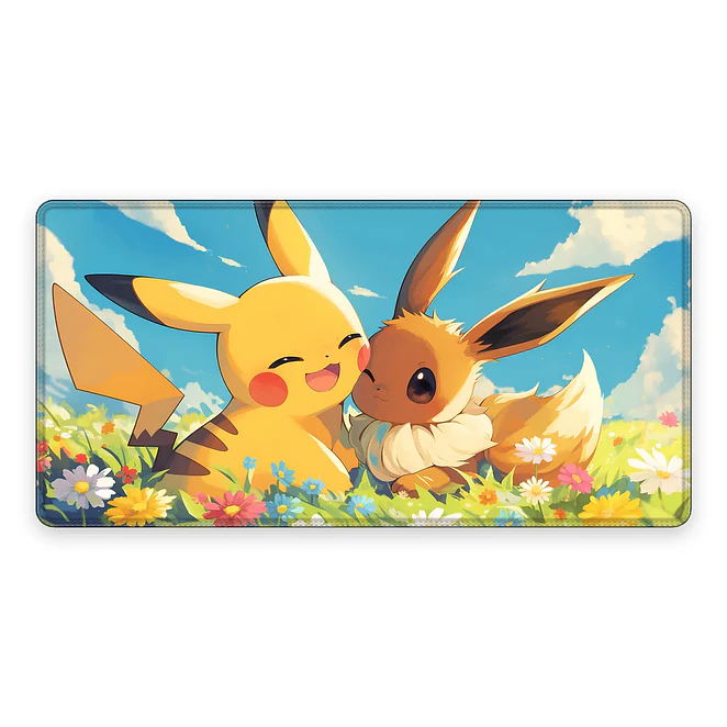 Mousepad Gamer Pokemon Pikachu y Eevee Formato XXL 1