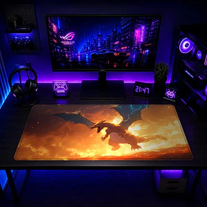 Mousepad Anime Pokemon Charizard Rayos XL