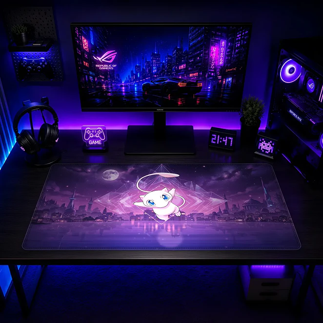Mousepad Anime Pokemon Mew Ciudad XL 2