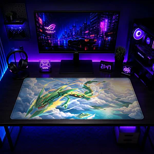 Mousepad Gamer Pokemon Rayquaza Cielo Formato XXL