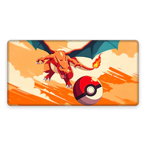 Mousepad Anime Pokemon Charizard Pokeball XL