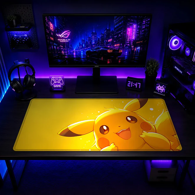 Mousepad Gamer Pokemon Pikachu Clasico Formato XXL 2