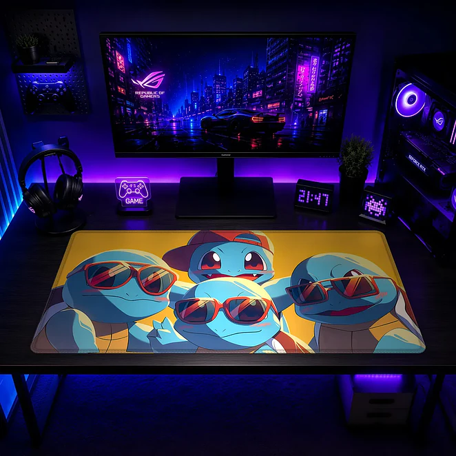 Mousepad Gamer Pokemon Escuadron Squirtle Formato XXL 2
