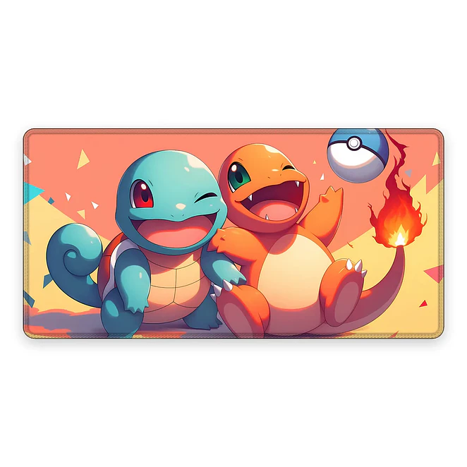 Mousepad Anime Pokemon Squirtle y Charmander XL 1