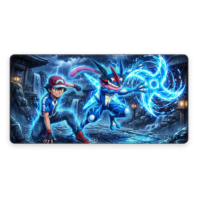 Mousepad Gamer Pokemon Ash y Greninja Formato XXL 1