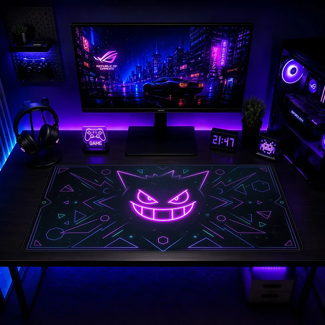 Mousepad XL Pokemon Gengar Neon Premium 2