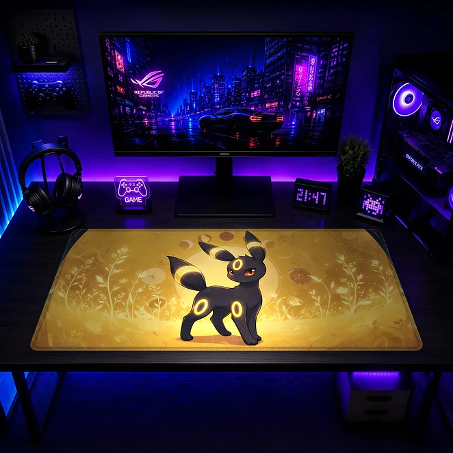 Mousepad Gamer Pokemon Umbreon Dorado Formato XXL 2