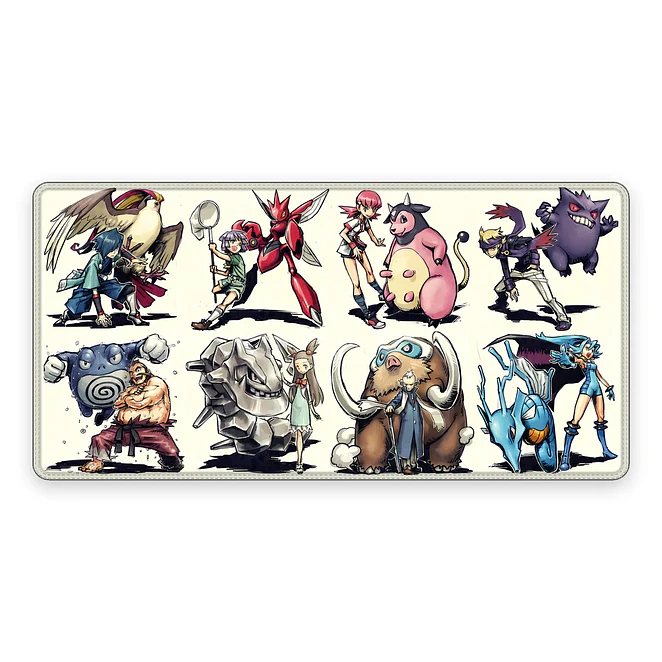 Mousepad Gamer Pokemon Guerreros Kanto Formato XXL 1