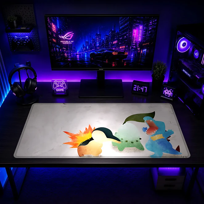 Mousepad XL Pokemon Iniciales Johto Premium 2