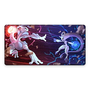 Mousepad Anime Pokemon Mewtwo vs Mew XL