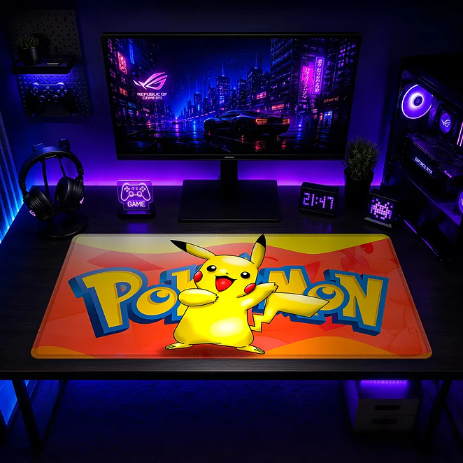 Mousepad Anime Pokemon Pikachu Retro XL 2