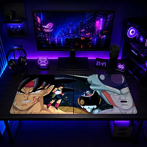 Mousepad Gamer Dragon Ball Bardock vs Freezer Formato XXL