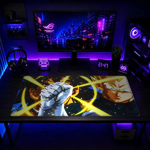 Mousepad Gamer Dragon Ball Vegeta vs broly Formato XXL
