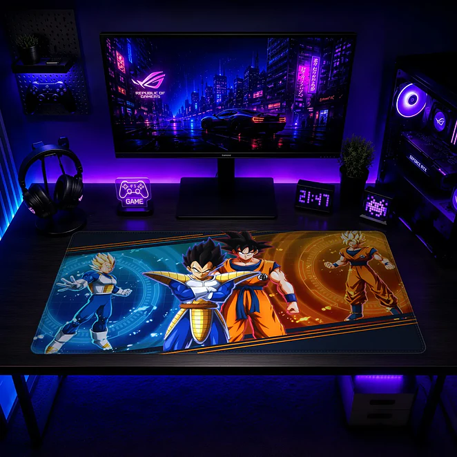 Mousepad Gamer Dragon Ball Goku y Vegeta Formato XXL 2