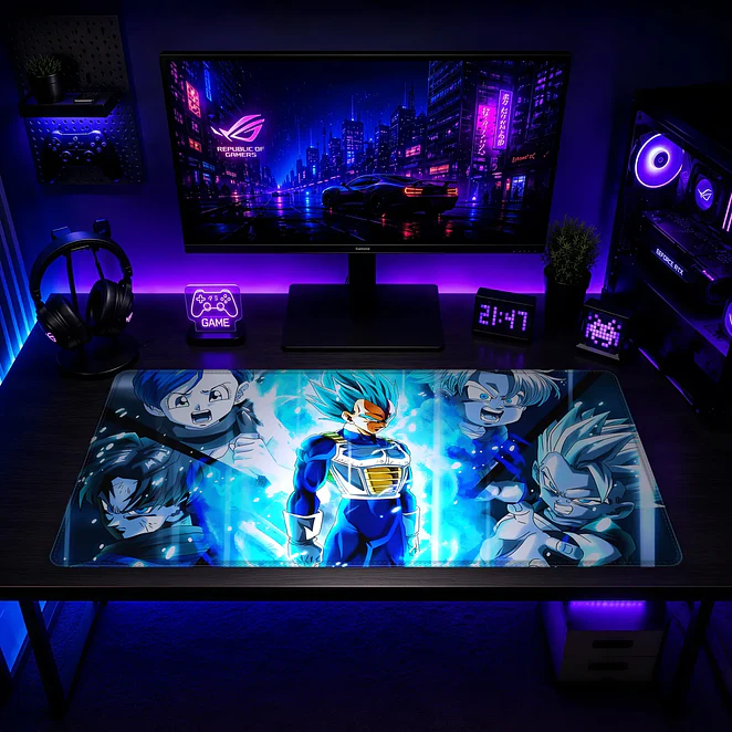 Mousepad XL Dragon Ball Vegeta Blue Familia Premium 2