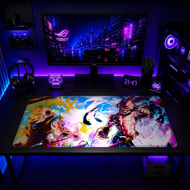 Mousepad Gamer Dragon Ball Goku SSJ3 vs Buu Formato XXL 2