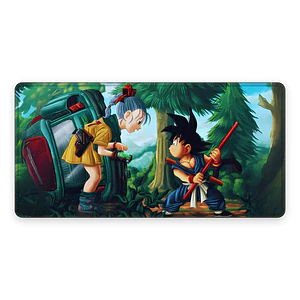 Mousepad Gamer Dragon Ball Goku y Bulma Formato XXL