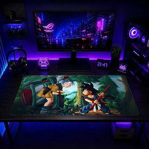 Mousepad Gamer Dragon Ball Goku y Bulma Formato XXL
