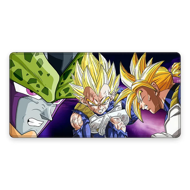Mousepad XL Dragon Ball Z Cell vs Vegeta y Trunks 1