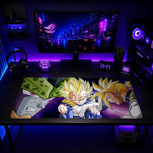 Mousepad XL Dragon Ball Z Cell vs Vegeta y Trunks