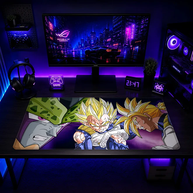 Mousepad XL Dragon Ball Z Cell vs Vegeta y Trunks 2