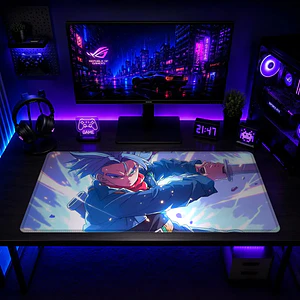 Mousepad Dragon Ball Trunks Azul Waterproof