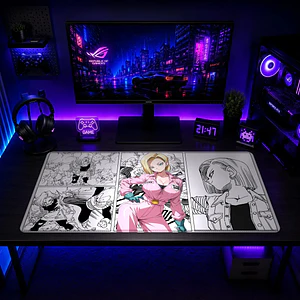 Mousepad XL Dragon Ball Androide 18 Rosa Premium