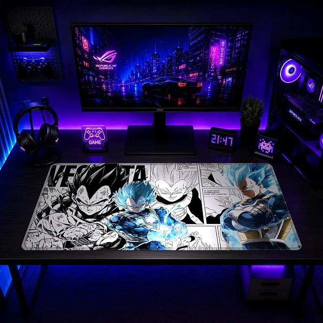 Mousepad Gamer Dragon Ball Vegeta Formas Formato XXL 2