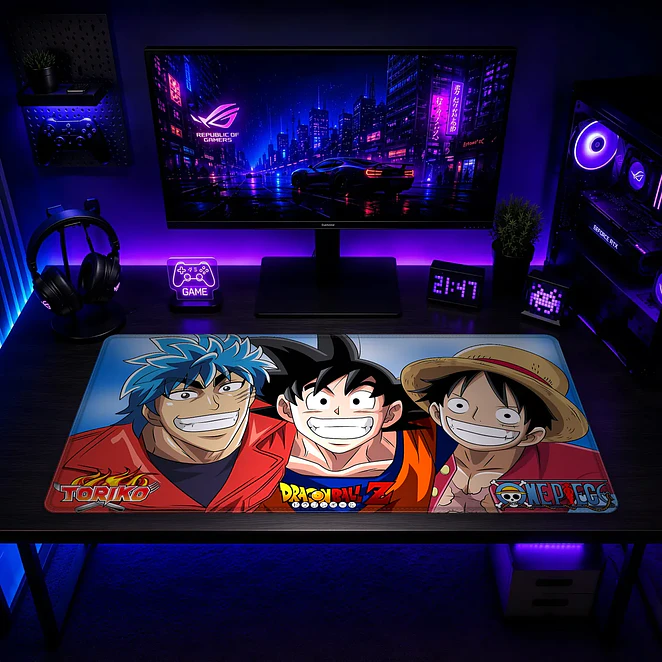 Mousepad Gamer Dragon Ball Goku Toriko Luffy Formato XXL 2