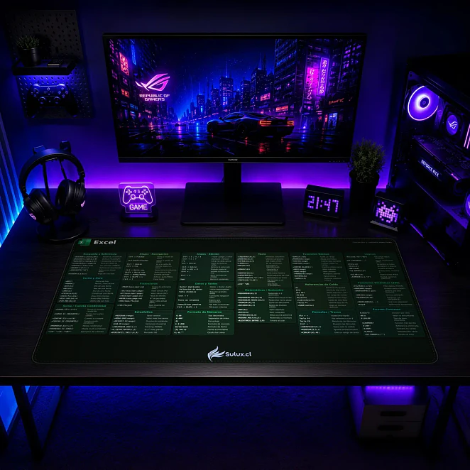 Mousepad con comandos excel premium waterproof 2