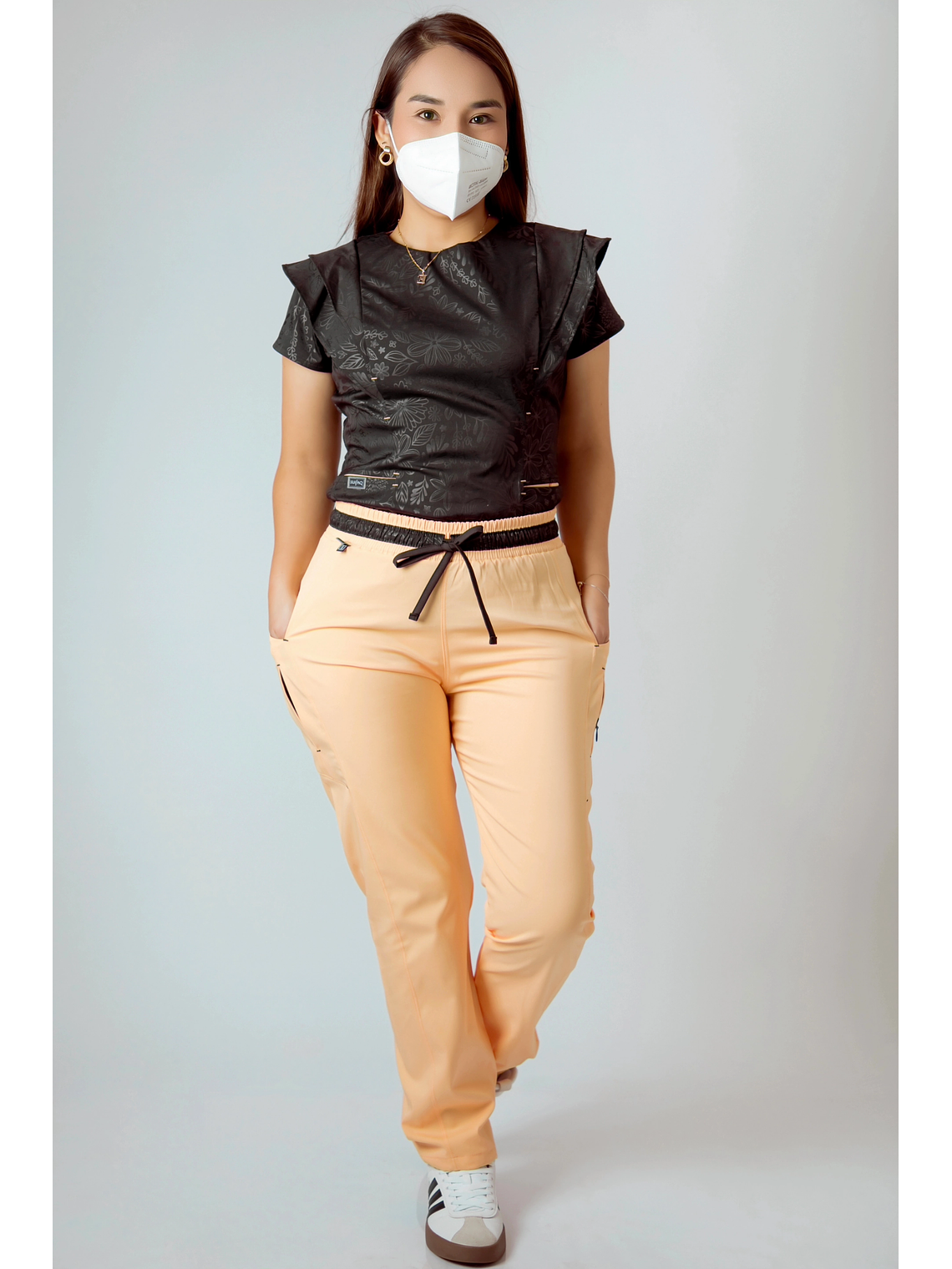 SCRUB PILLPINTU NEGRO/PEACH 1