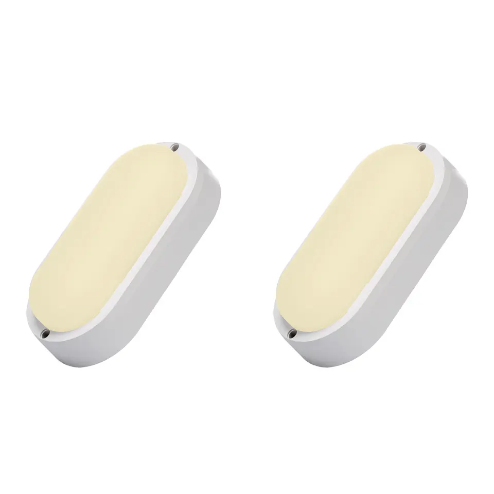 2 Pack Vapoleta Ovalada 17.5×9.6cm, 12W, 3000K, LUCERNA 1