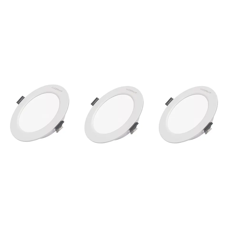 3 Pack Panel DOB Empotrable Redondo 5″, 9W, 6500K, Compact Lumen, LUCERNA 1