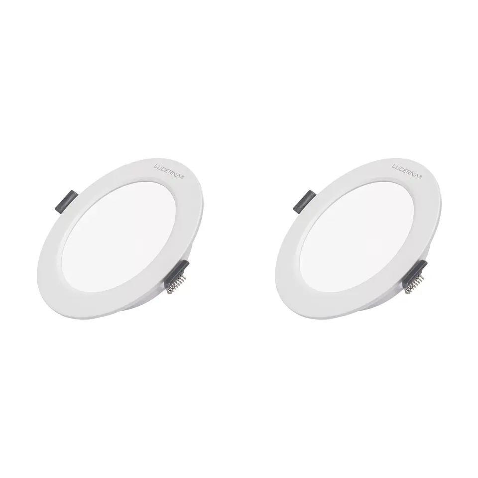 2 Pack Panel DOB Empotrable Redondo 8″, 20W, 6500K, Compact Lumen, LUCERNA 1