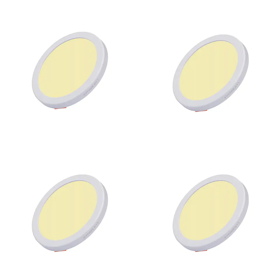 4 Pack Panel Empotrable Redondo Ajustable 3″, 6W, 3000K, LUCERNA 1