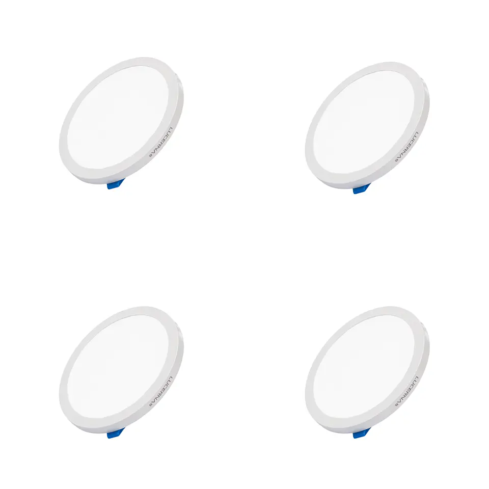 4 Pack Panel Empotrable Redondo 3″, 8W, 6500K, High Lumen, LUCERNA 1