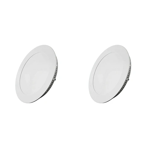 2 Pack Panel Empotrable Redondo 2,5″, 3W, 6500K, Línea Clásica, LUCERNA