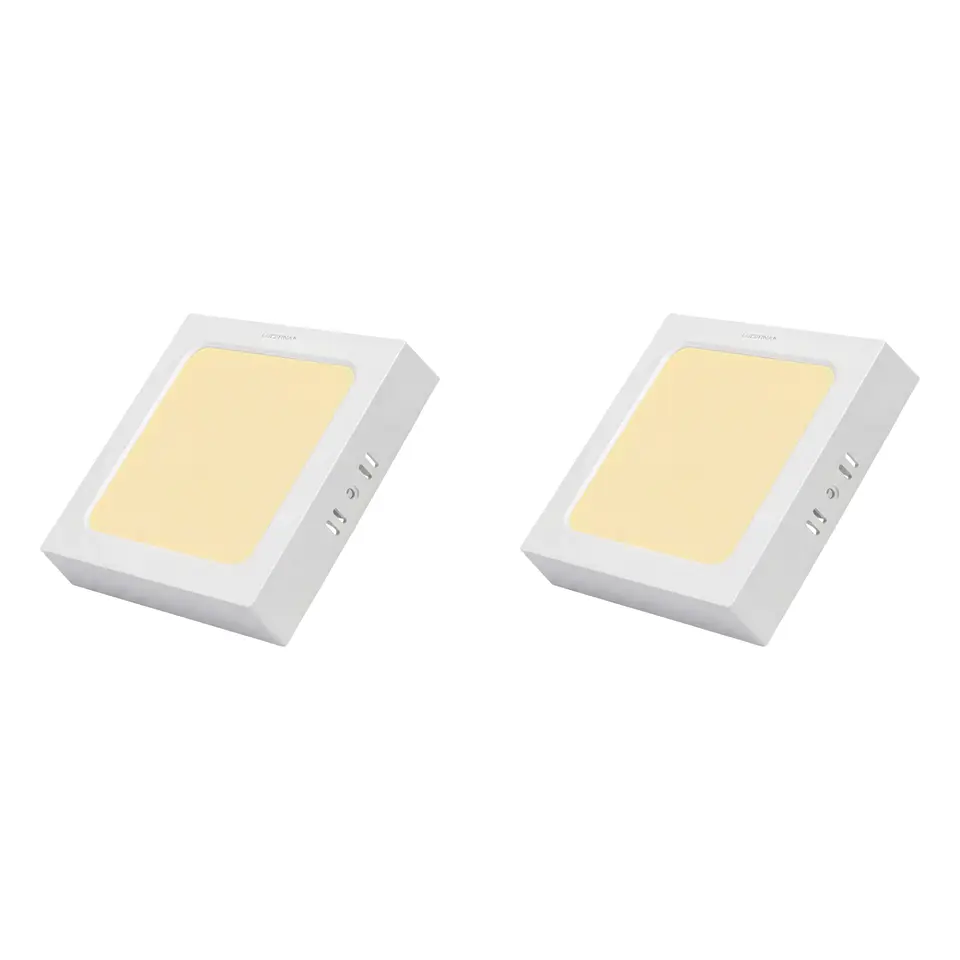 2 Pack Panel Superficial Cuadrado 6″, 12W, 3000K, CompactLumen, LUCERNA 1
