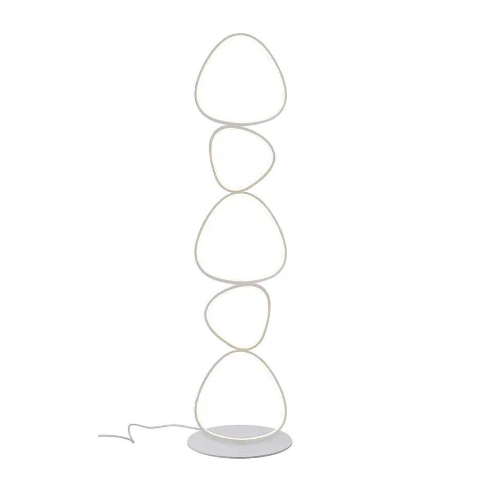 Lámpara Decorativa de Piso Blanca, 48W, 3 Tonos, Menhir, LUCERNA 1
