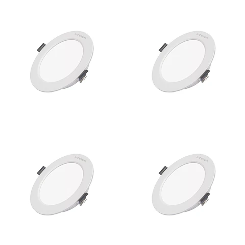 4 Pack Panel DOB Empotrable Redondo 4″, 6W, 6500K, Compact Lumen, LUCERNA
