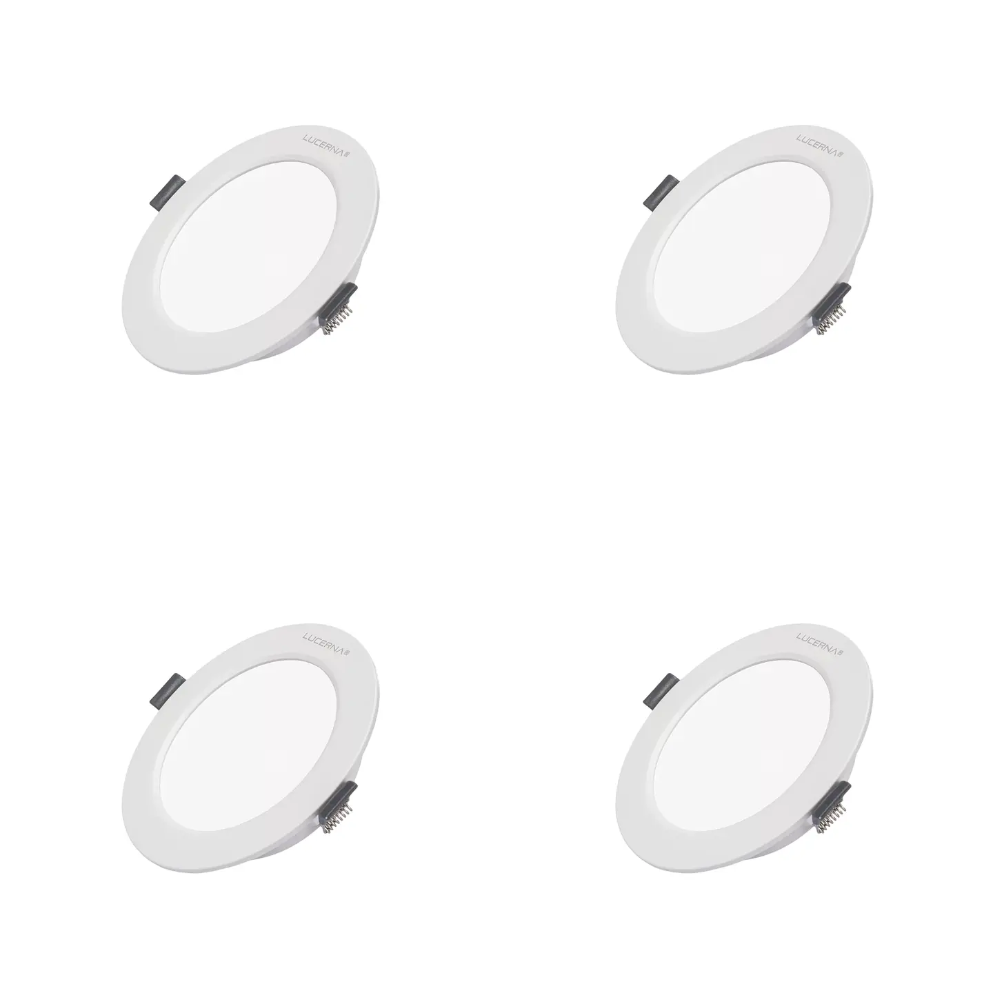 4 Pack Panel DOB Empotrable Redondo 4″, 6W, 6500K, Compact Lumen, LUCERNA 1