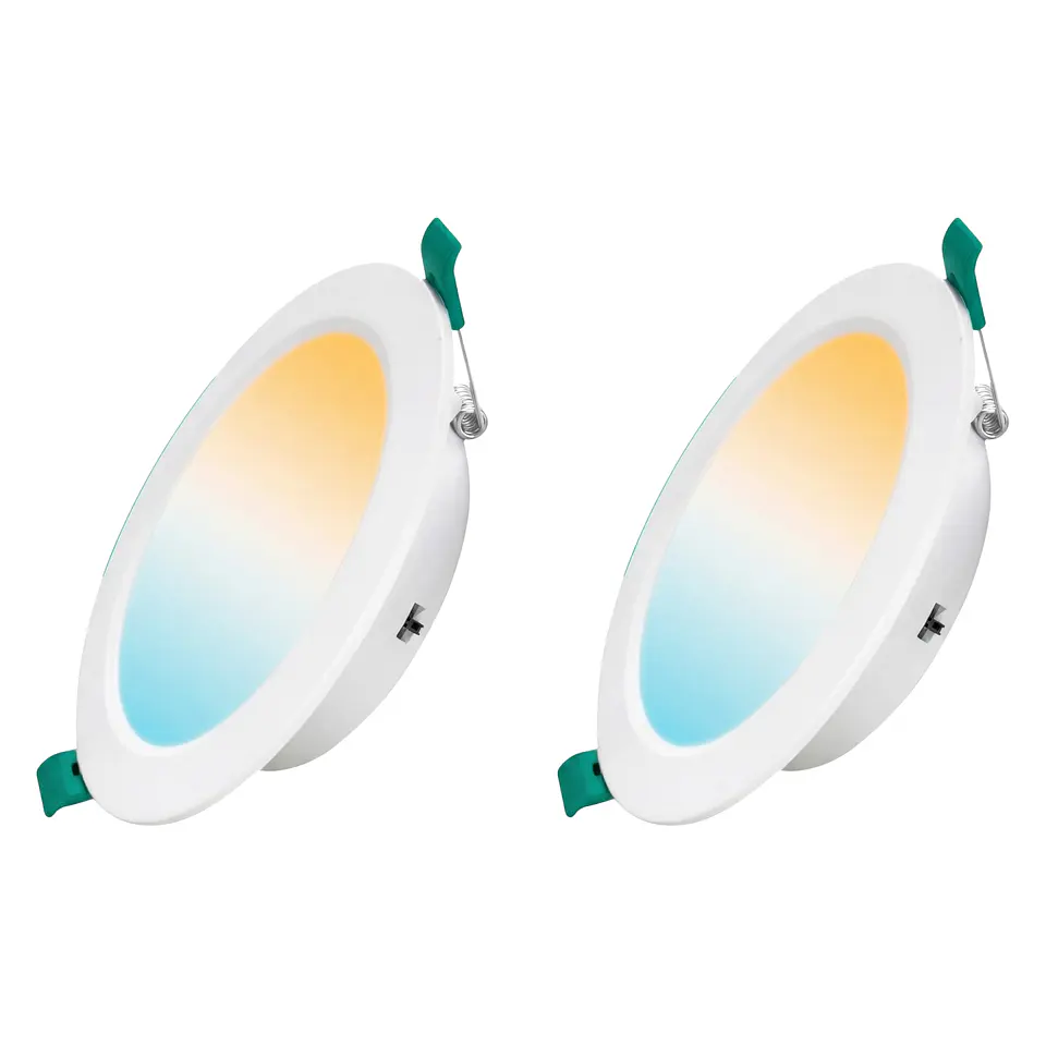 2 Pack Panel Empotrable Redondo 6″, 15W, Tres Tonos, CompactLumen, LUCERNA 1