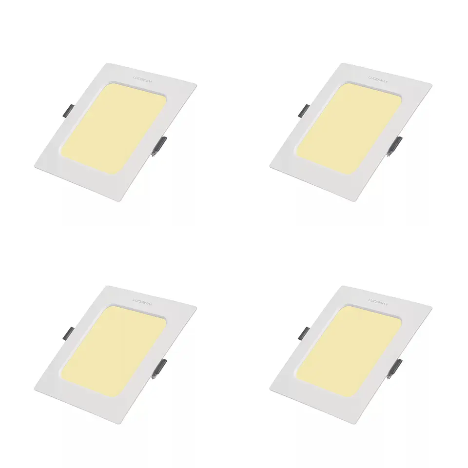 4 Pack Panel DOB Empotrable Cuadrado 4″, 6W, 3000K, Compact Lumen, LUCERNA 1